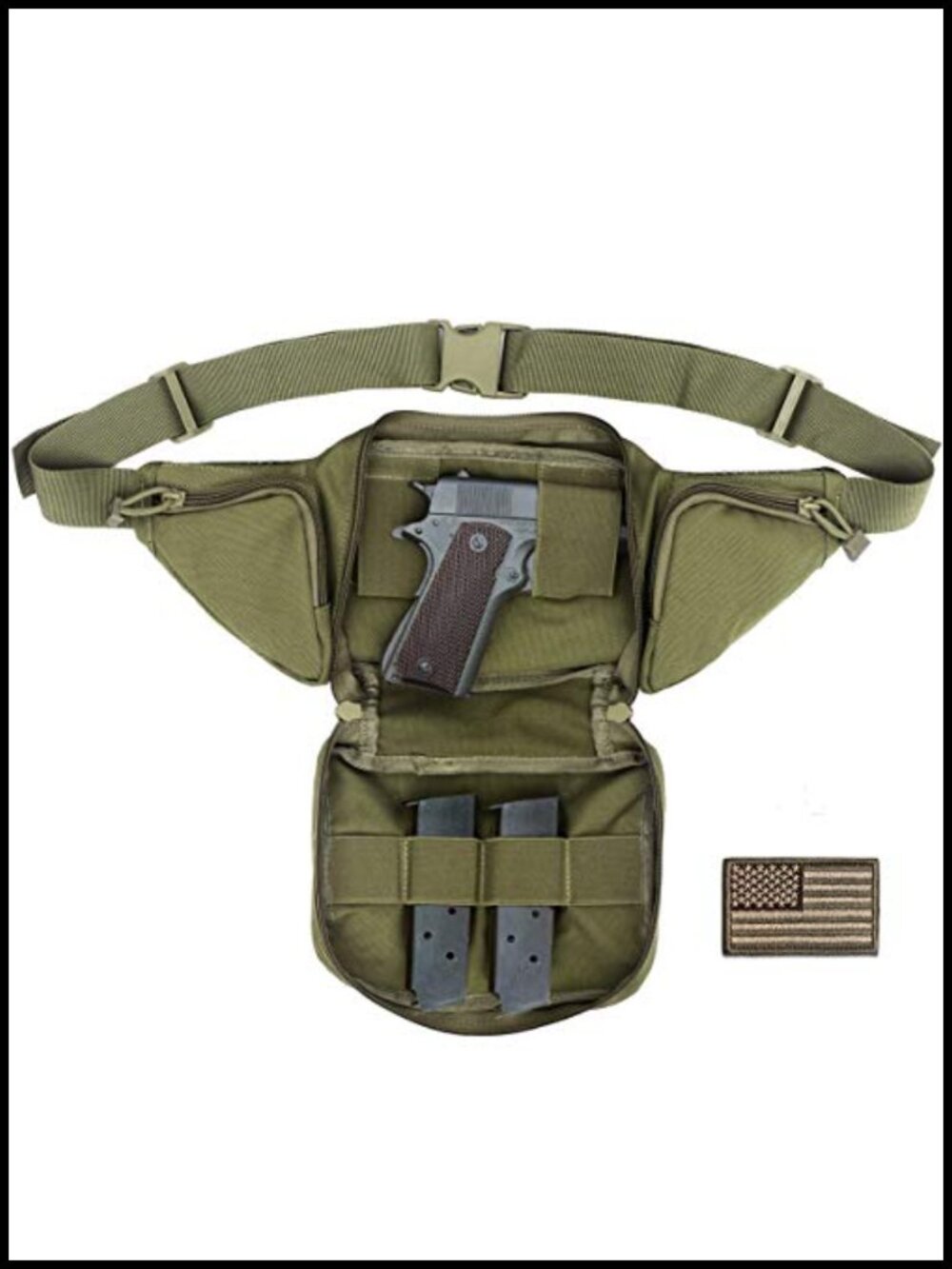 Tactical CCW Fanny Pack 1000D Nylon Concealed Carry Waist Bag